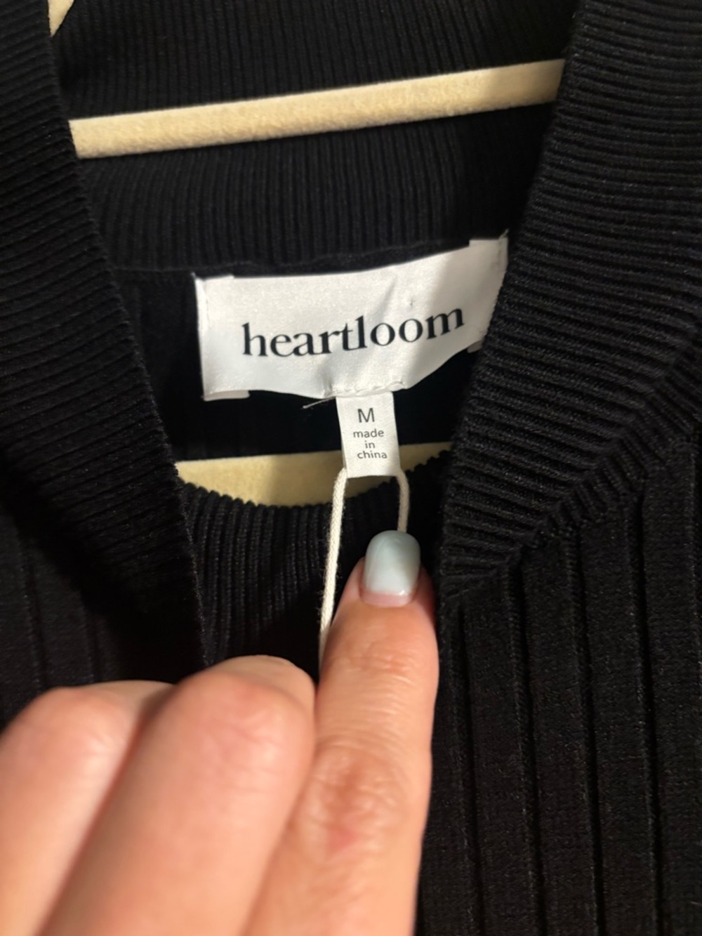 Heartloom Black Ribbed Knit Mini Dress - Picture 3 of 5